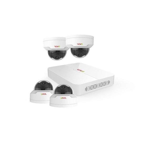 Revo America Ultra HD 8 Channel 2TB NVR Surveillance System with 4 x 4 Megapixel Cameras RU82MD4G-2T - main